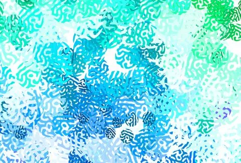 Light Green vector backdrop with memphis shapes. Stock Illustration