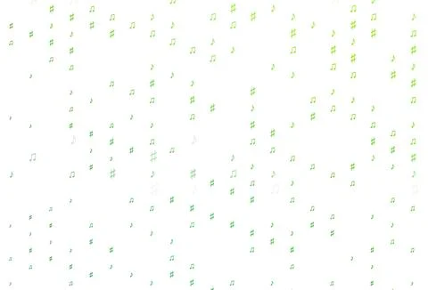 Light Green vector backdrop with music notes. イラスト素材