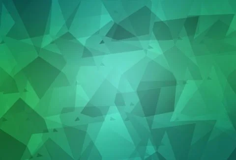 Light Green vector backdrop with polygonal shapes. Stock Illustration