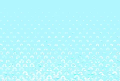 Light Green vector backdrop with rainbows, clouds. Illustrazione stock