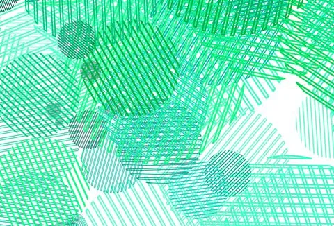 Light Green vector background with bubbles. Stock Illustration