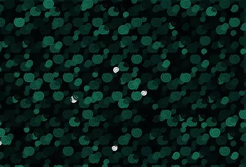 Light Green vector background with curved circles. Stock Illustration