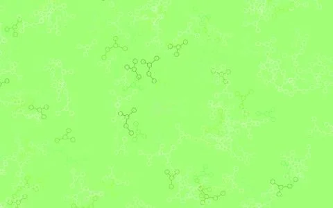 Light Green vector background with forms of artificial intelligence. Ilustración de archivo