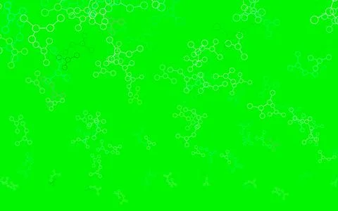 Light Green vector background with forms of artificial intelligence. Illustrazione stock