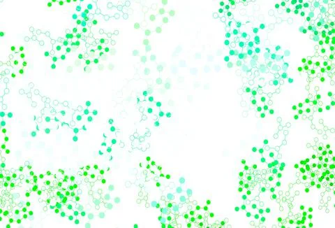 Light Green vector background with forms of artificial intelligence. Stock Illustration