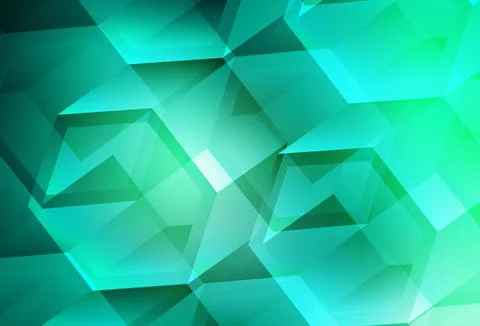 Light Green vector background with hexagons. 스톡 일러스트