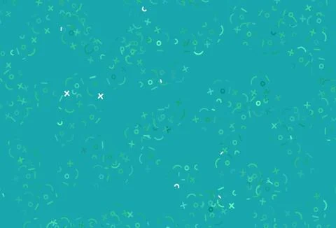 Light Green vector background with math elements. Illustrazione stock