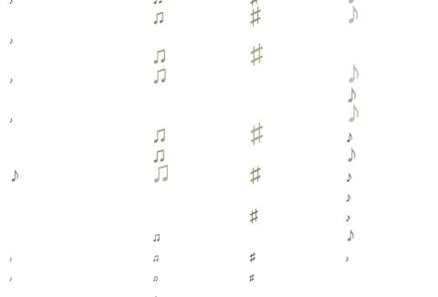 Light Green vector background with music symbols. イラスト素材