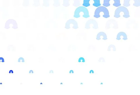 Light Green vector background with rainbow symbols. Illustrazione stock