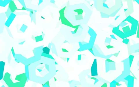 Light Green vector background with set of hexagons. イラスト素材