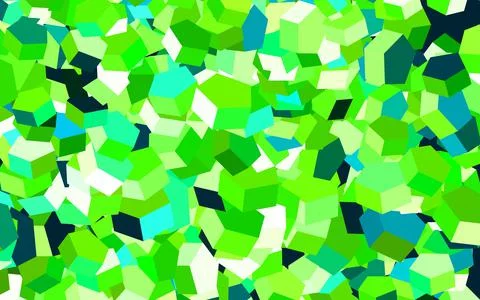 Light Green vector background with set of hexagons. Illustrazione stock