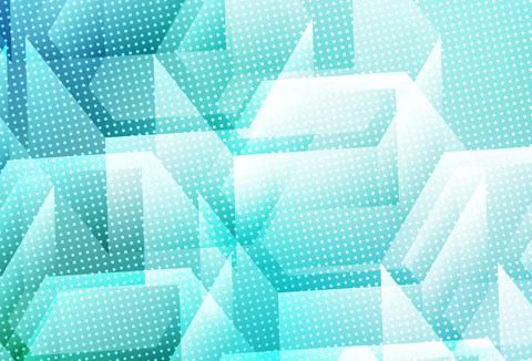 Light Green vector background with set of hexagons. Stock Illustration