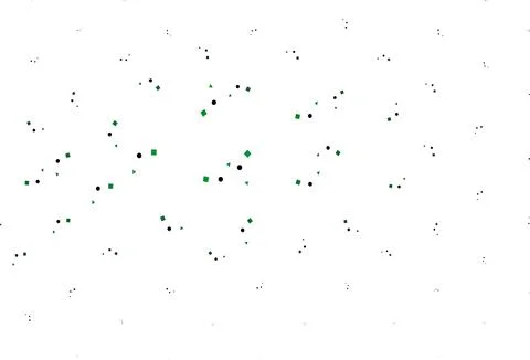 Light Green vector background with triangles, circles, cubes. Stock Illustration