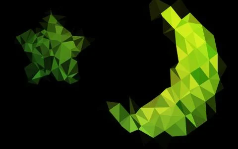 Light Green vector blurry triangle pattern. Stock Illustration