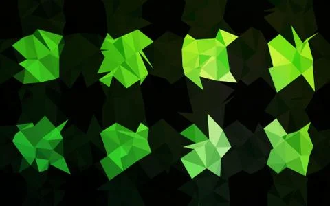 Light Green vector blurry triangle pattern. Stock Illustration