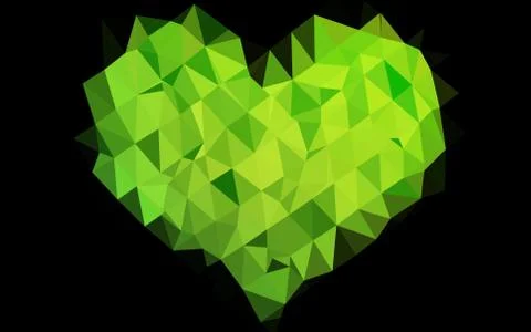 Light Green vector blurry triangle pattern. 스톡 일러스트