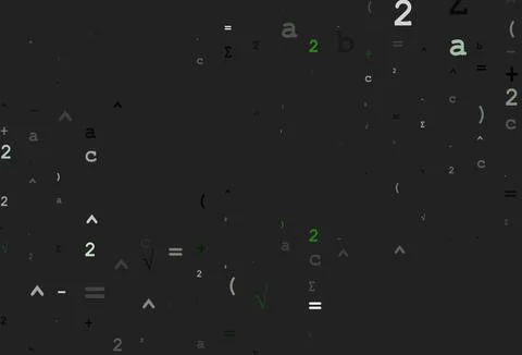 Light Green vector cover with math elements. Stock Illustration