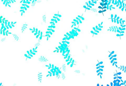 Light Green vector doodle pattern with leaves. Illustrazione stock