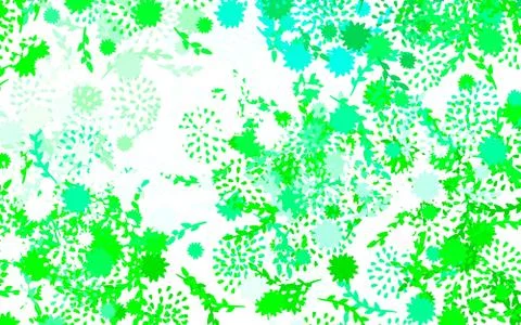Light Green vector doodle texture with flowers Illustrazione stock