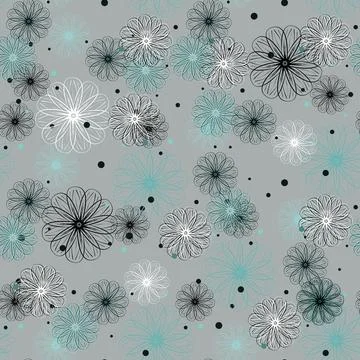 Light Green vector elegant background with flowers. Colorful illustration i.. Stock Illustration