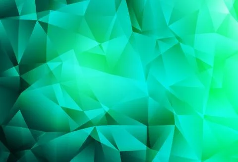 Light Green vector gradient triangles pattern. Stock Illustration