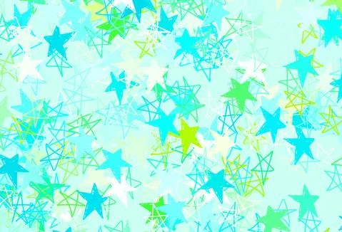Light Green vector layout with bright stars. Stock Illustration