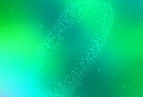 Light Green vector layout with cosmic stars. Shining illustration with sky st Stock Illustration