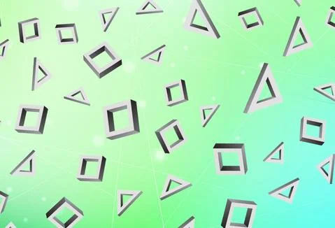 Light Green vector layout with lines, rectangles. Stock Illustration