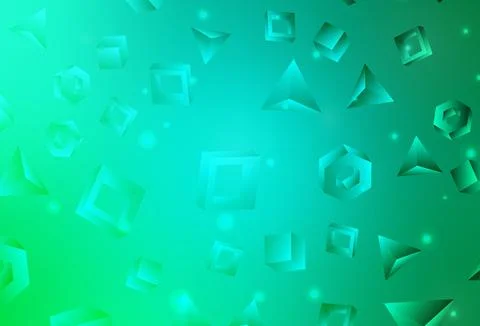 Light Green vector layout with rectangles, triangles. Illustrazione stock