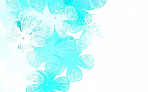 Light Green vector natural pattern with flowers Stock-Illustration