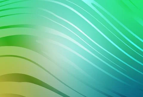 Light Green vector pattern with bent lines. Stock Illustration