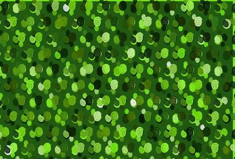Light Green vector pattern with bubble shapes. Stockillustratie