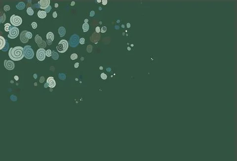 Light Green vector pattern with bubble shapes. イラスト素材