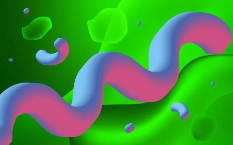 Light Green vector pattern with bubble shapes. Stock Illustration