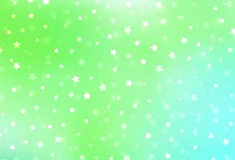 Light Green vector pattern with christmas snowflakes, stars. 库存插图