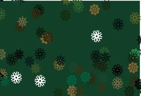 Light Green vector pattern with christmas snowflakes. Illustrazione stock