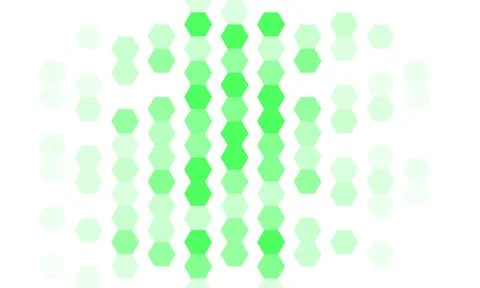 Light green vector pattern with colorful hexagons. Abstract illustration with Illustrazione stock