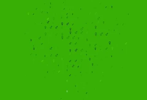 Light green vector pattern with gender elements. 스톡 일러스트