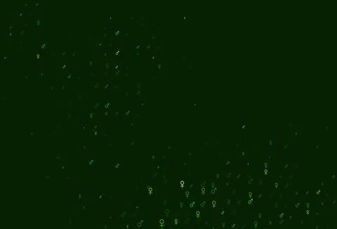 Light green vector pattern with gender elements. Stock Illustration