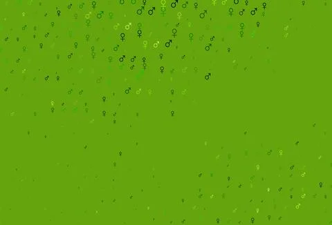 Light green vector pattern with gender elements. Stock Illustration