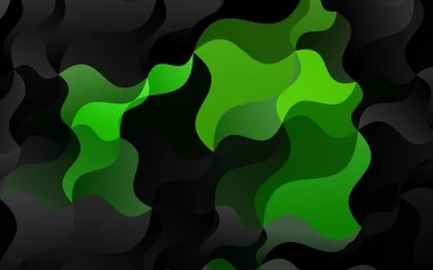 Light Green vector pattern with liquid shapes. 스톡 일러스트