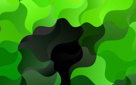 Light Green vector pattern with liquid shapes. Stock Illustration