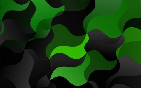 Light Green vector pattern with liquid shapes. 스톡 일러스트
