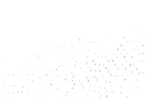 Light Green vector pattern with music elements. Illustrazione stock