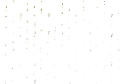 Light Green vector pattern with music elements. Illustrazione stock