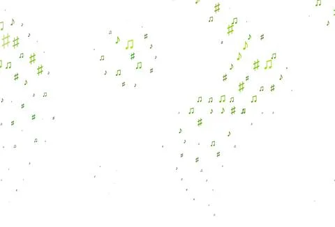 Light Green vector pattern with music elements. Illustrazione stock