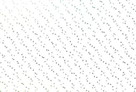 Light Green vector pattern with music elements. 스톡 일러스트