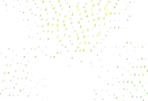 Light Green vector pattern with music elements. Stock Illustration