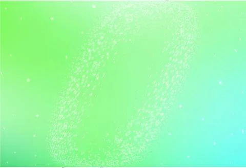 Light Green vector pattern with night sky stars. Shining illustration with sk Stock Illustration