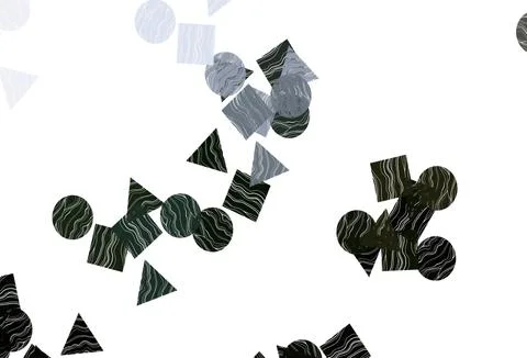 Light Green vector pattern in polygonal style with circles. Stock Illustration